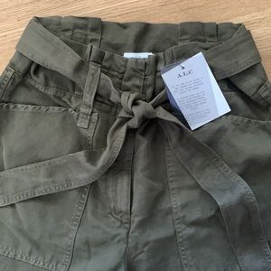 NWT - ALC Coburn Tapered Paperbag Waist Pants, Size 8, Olive/Dark Green